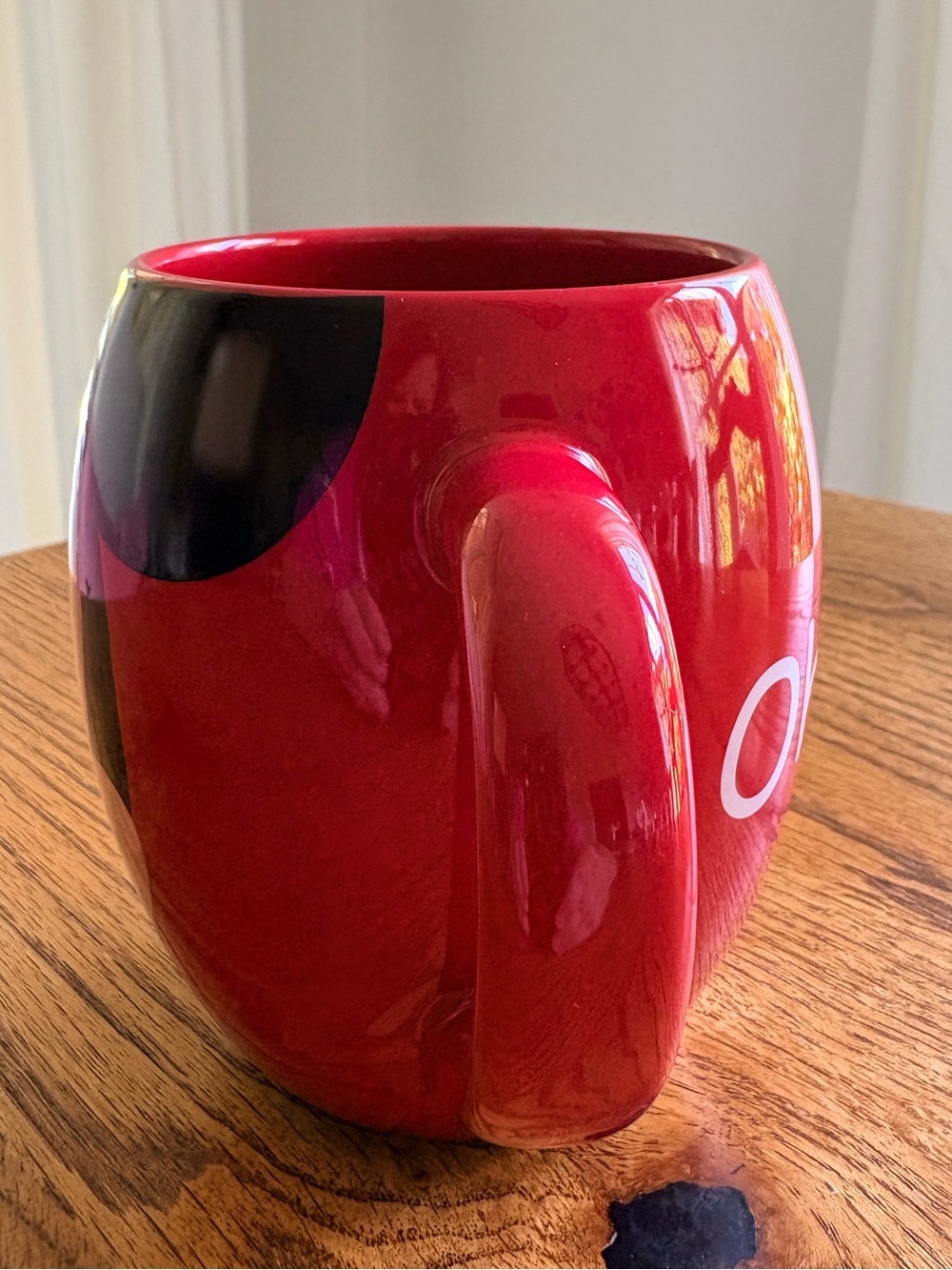 Disney Parks Mickey Mouse Red and Black Mug-“ Oh boy” on back. 20ozs. - Picture 4 of 13